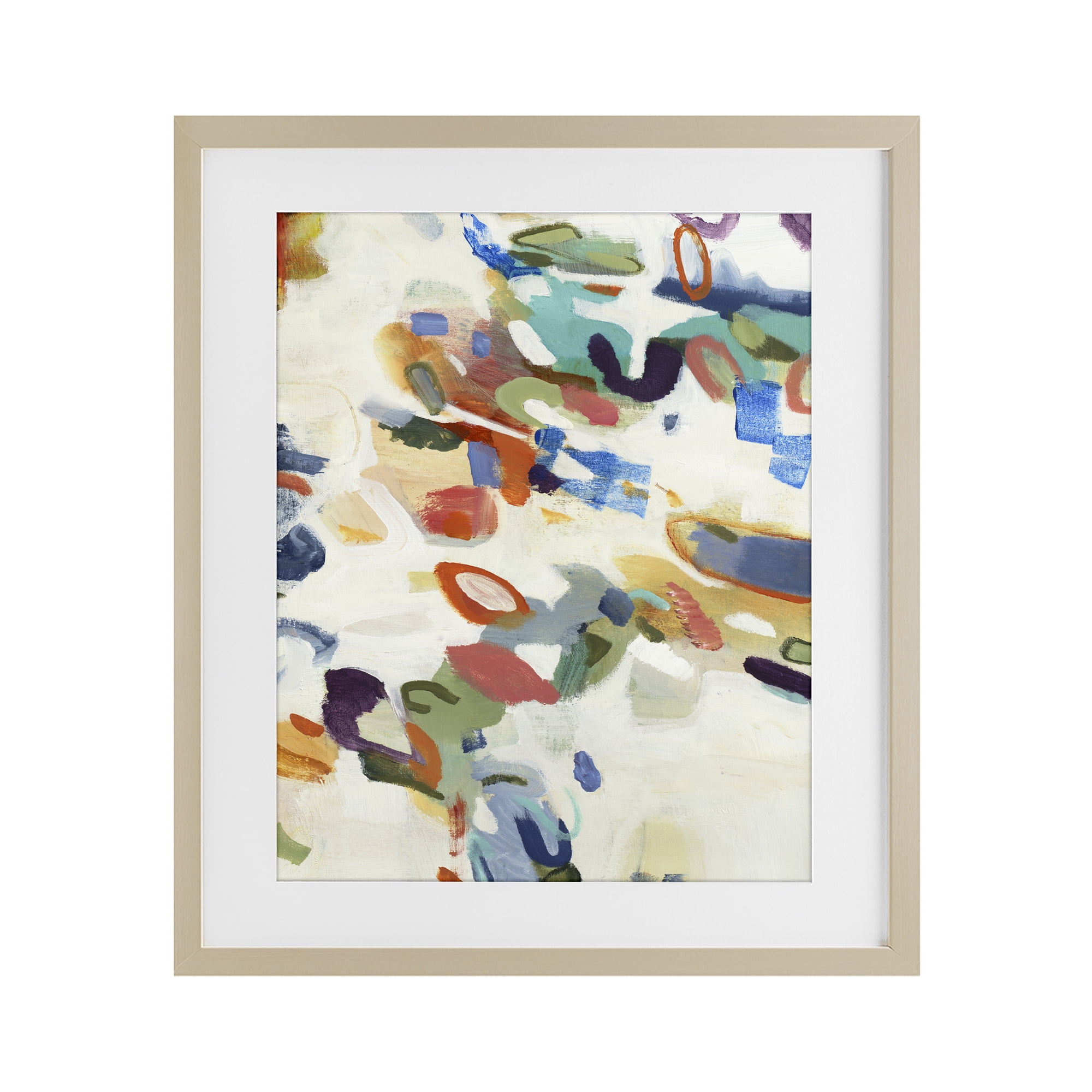 Stupell Industries Multihued Expressive Abstract Birch Framed Print Under Glass, design by Lisa Ridgers