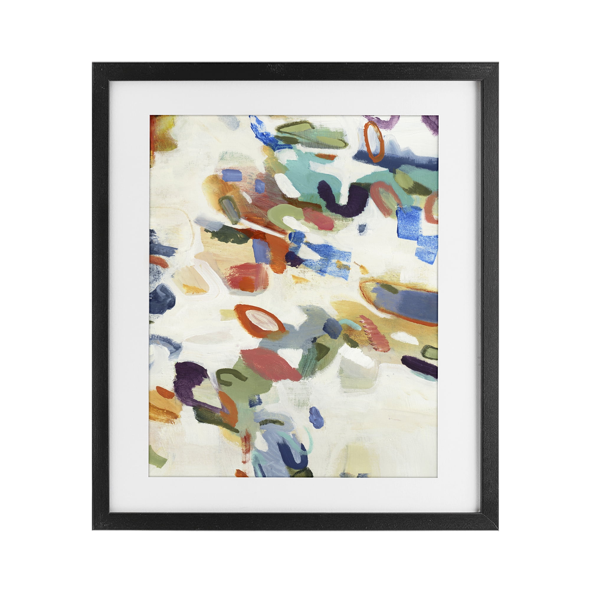 Stupell Industries Multihued Expressive Abstract Black Framed Print Under Glass, design by Lisa Ridgers