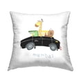 thumbnail image 1 of Stupell Industries Mumbai Taxi Whimsical Animals Square Decorative Printed Throw Pillow, 18 x 18,, 1 of 4