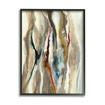 Stupell Industries Murky Abstract Flowing Lines Brown Blue Red, 16 x 20, Designed by K. Nari