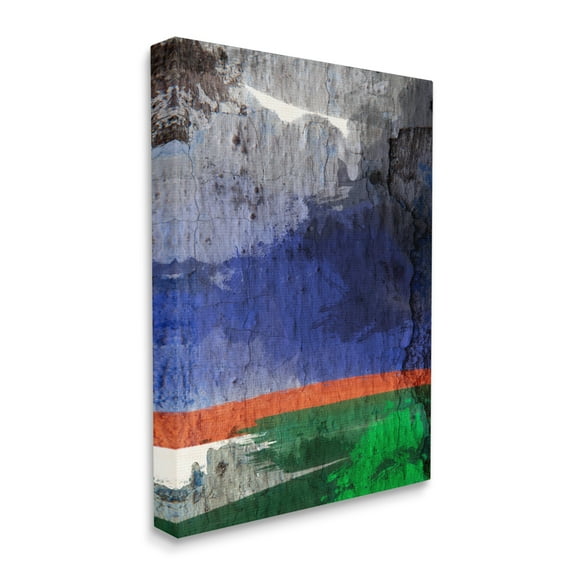 Stupell Industries Murky Abstract Landscape Dark Storm Cloud Winds Abstract Painting Gallery Wrapped Canvas Print Wall Art, 16 x 20