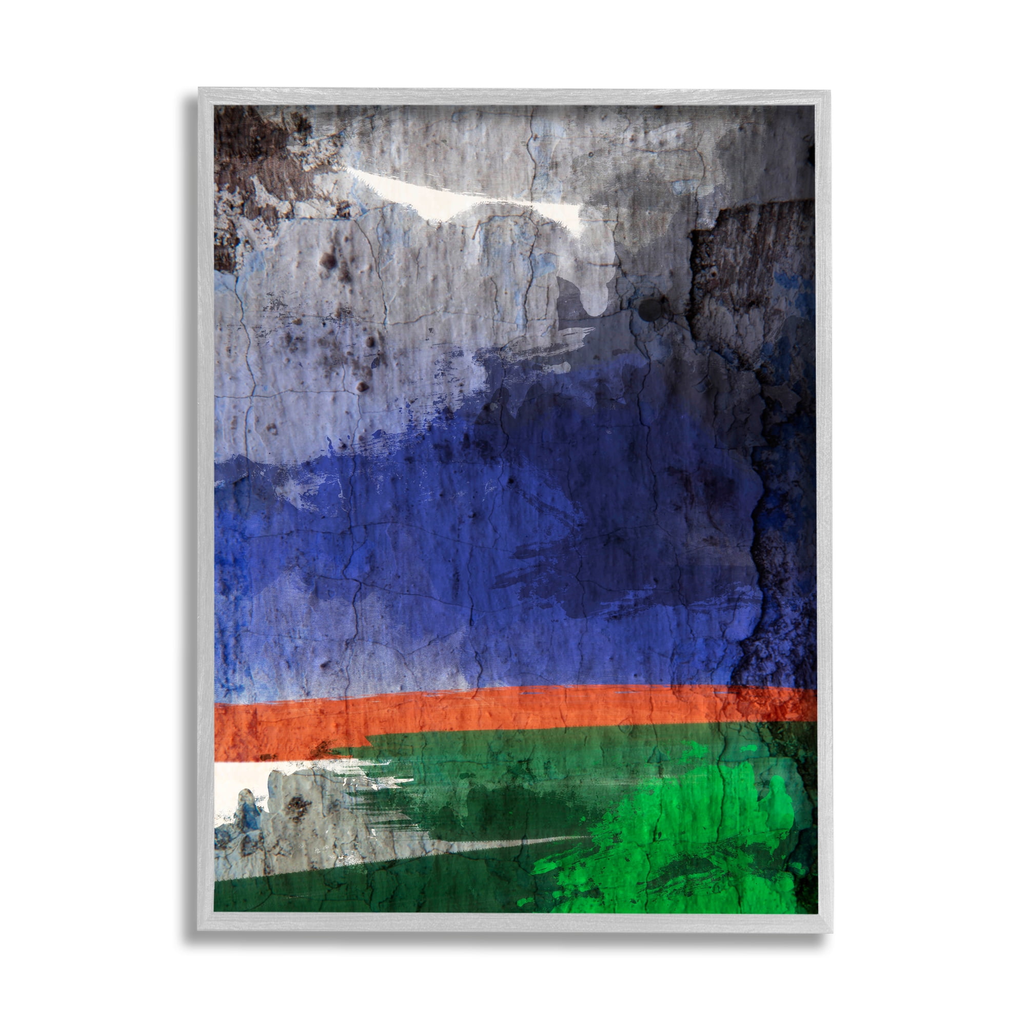 Stupell Industries Murky Abstract Landscape Dark Storm Cloud Winds Abstract Painting Gray Framed Art Print Wall Art, 16 x 20