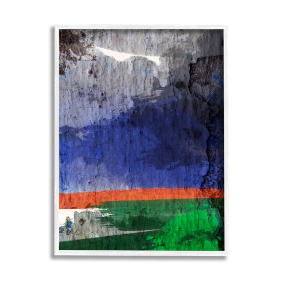 Stupell Industries Murky Abstract Landscape Dark Storm Cloud Winds Abstract Painting White Framed Art Print Wall Art, 11 x 14