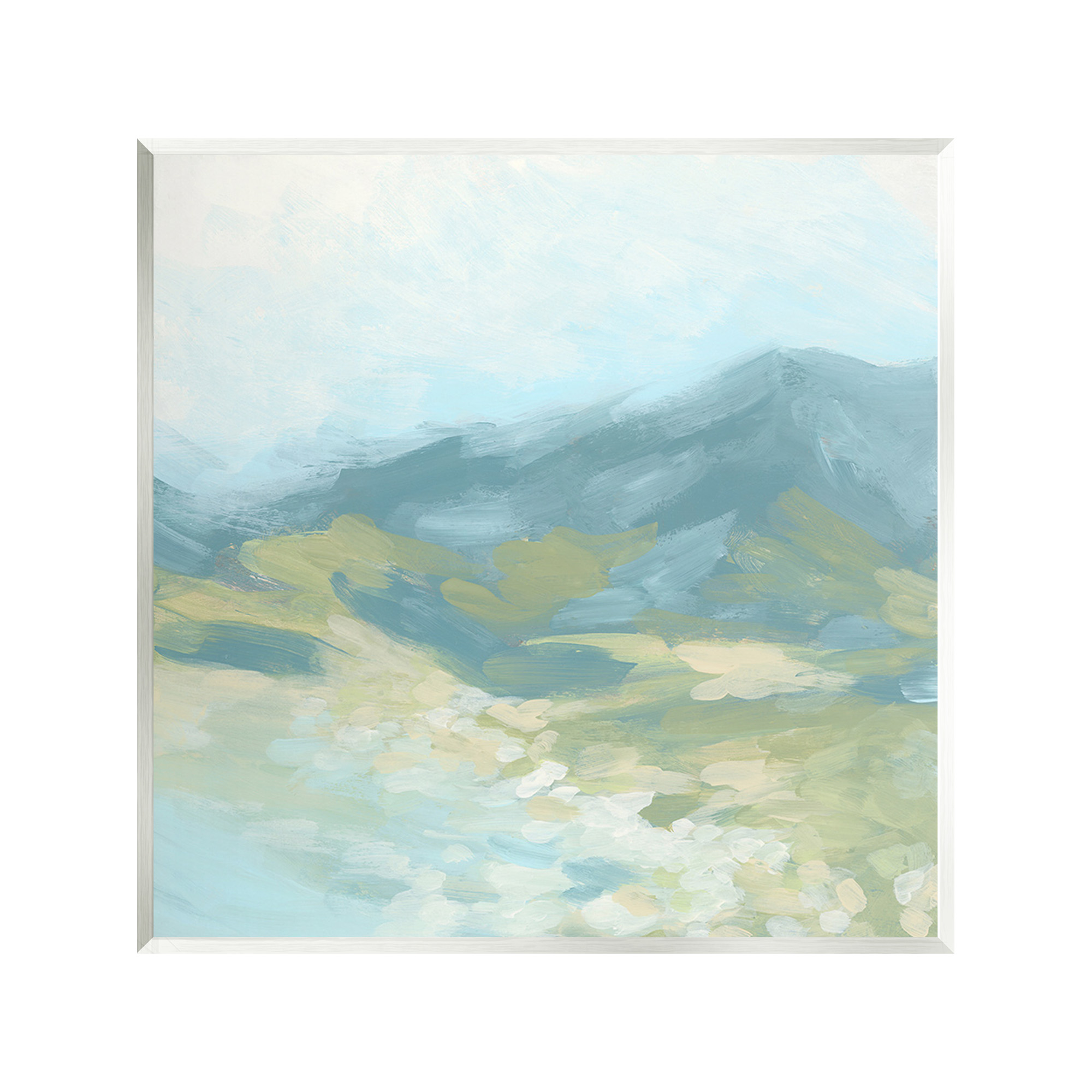 Stupell Industries Murky Mountain Valley Landscape Painting Unframed Art Print Wall Art, 12 x 12