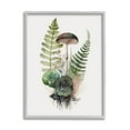 thumbnail image 1 of Stupell Industries Mushroom & Ferns Nature Botanical & Floral Painting Gray Framed Art Print Wall Art, 24 x 30, 1 of 9