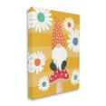thumbnail image 1 of Stupell Industries Mushroom Garden Gnome White Daisies Yellow Stripes, 36 x 48, Designed by Lisa Whitebutton, 1 of 6