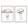 thumbnail image 1 of Stupell Industries Mushroom Line Doodles Botanical & Floral Painting Gray Framed Art Print Wall Art, 24 x 30, Set of 2, 1 of 10