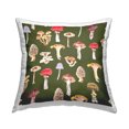 thumbnail image 1 of Stupell Industries Mushroom Patter on Grey Decorative Printed Throw Pillow, 18 x 18, 1 of 8