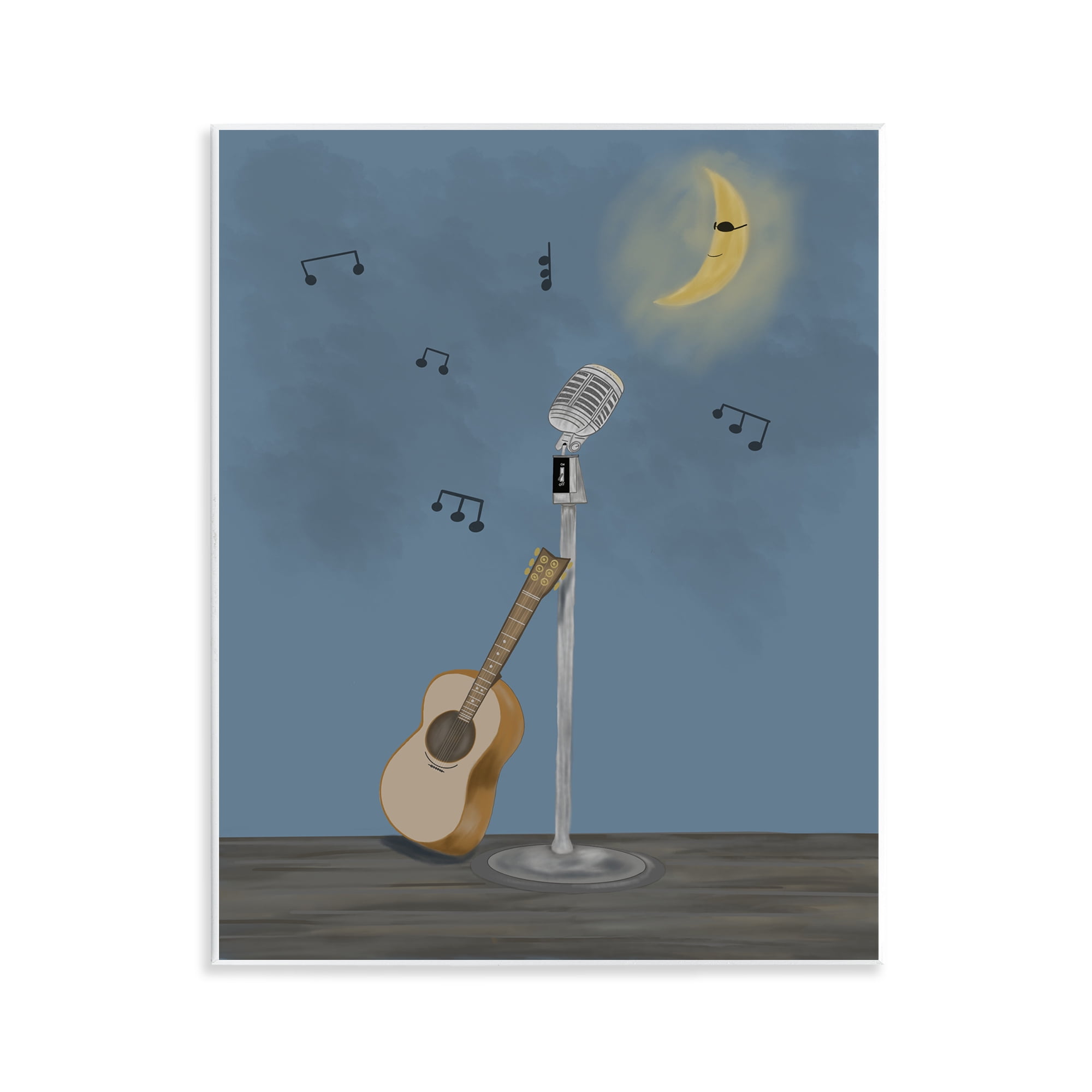 Stupell Industries Music And Moon Stage Wall Plaque Art, design by Leslie Hermosa