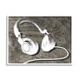thumbnail image 1 of Stupell Industries Music Headset Over Brown Rustic Wood Grain Pattern, 30 x 24, Design by Daphne Polselli, 1 of 8
