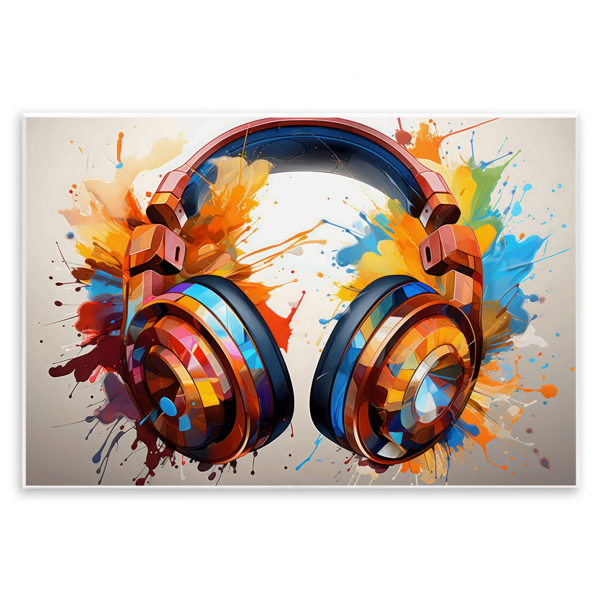 Stupell Industries Music In Color Splatter Wall Plaque Art, design by Creative Studio