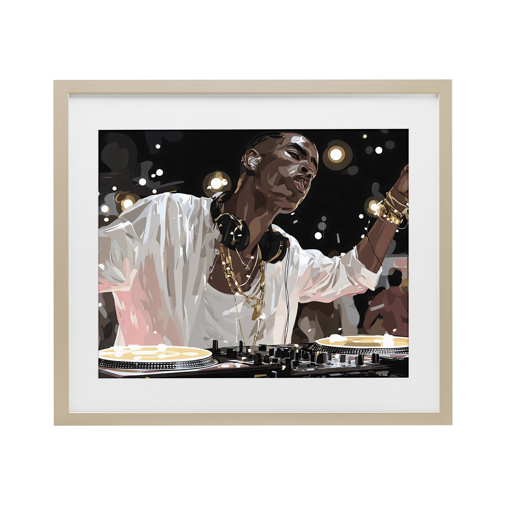 Stupell Industries Music In His Soul Birch Framed Print Under Glass, design by Franklyn Gregory
