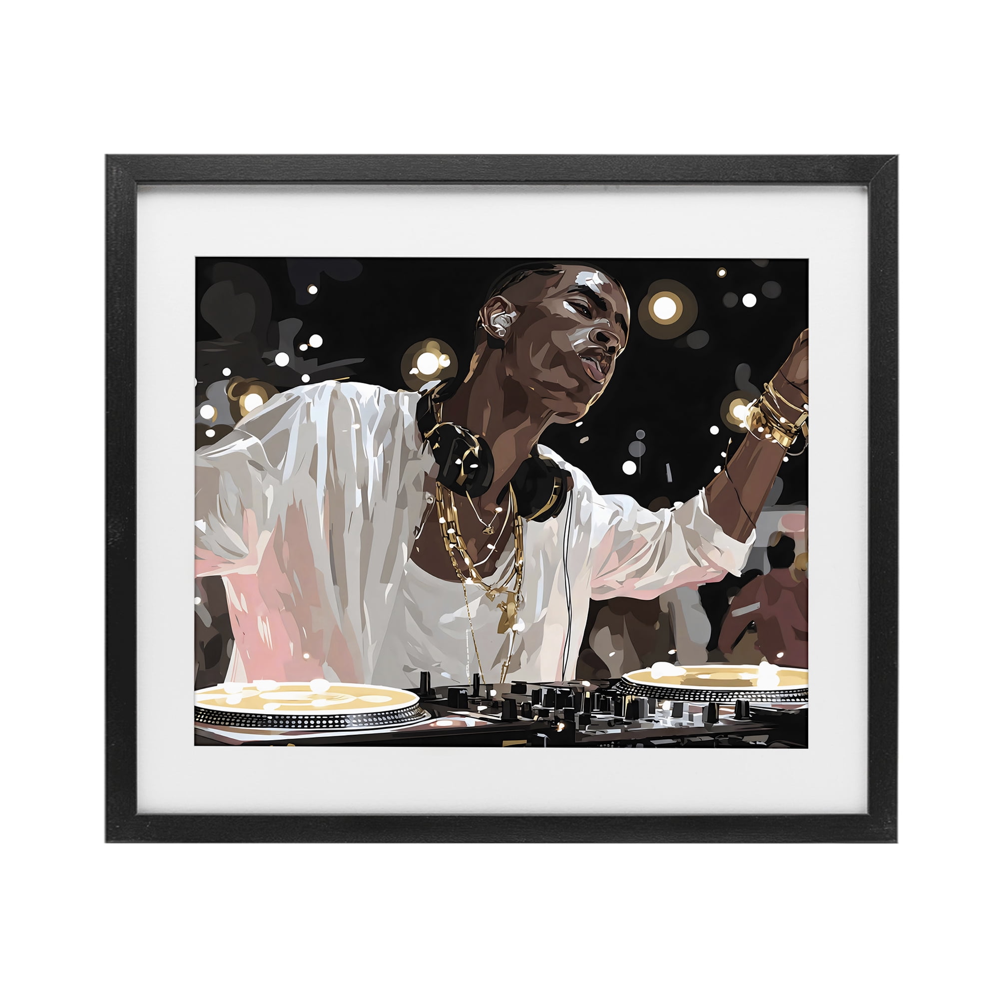Stupell Industries Music In His Soul Black Framed Print Under Glass, design by Franklyn Gregory