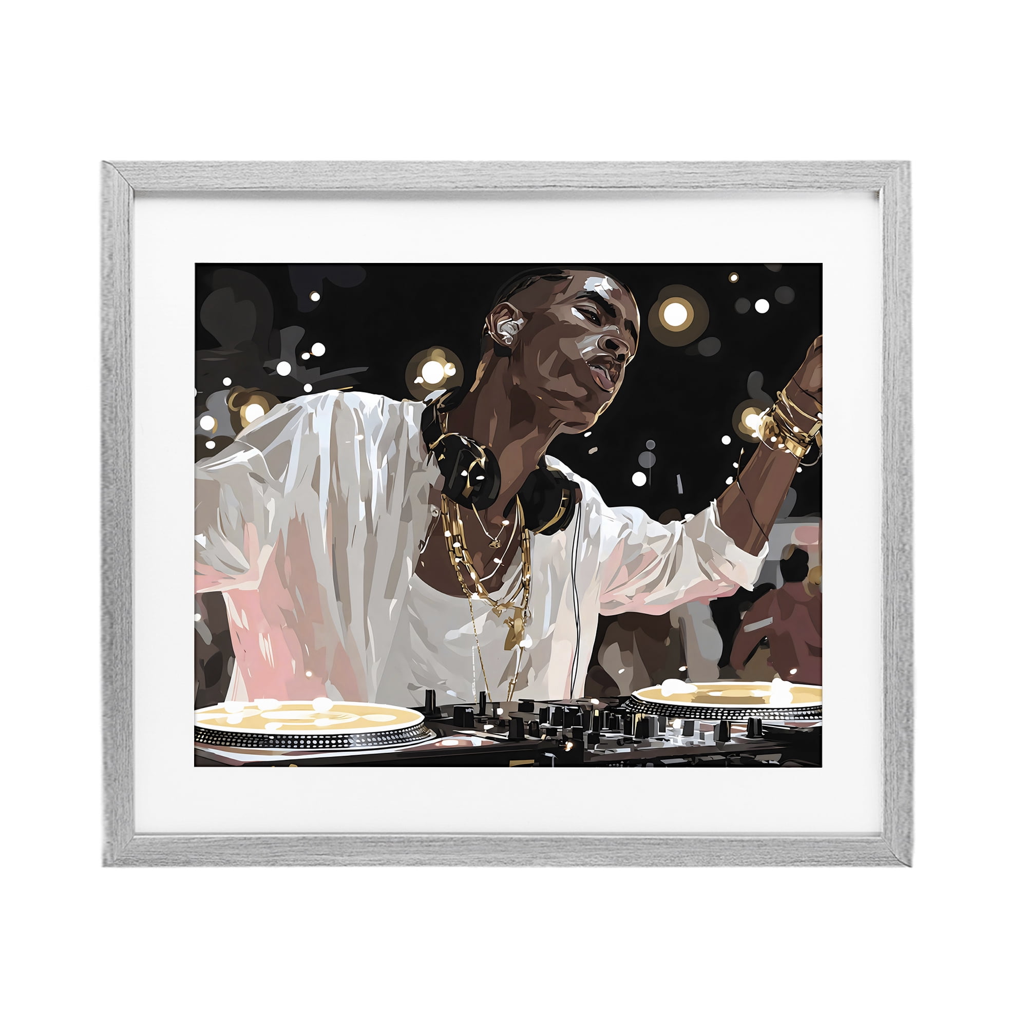 Stupell Industries Music In His Soul Gray Framed Print Under Glass, design by Franklyn Gregory