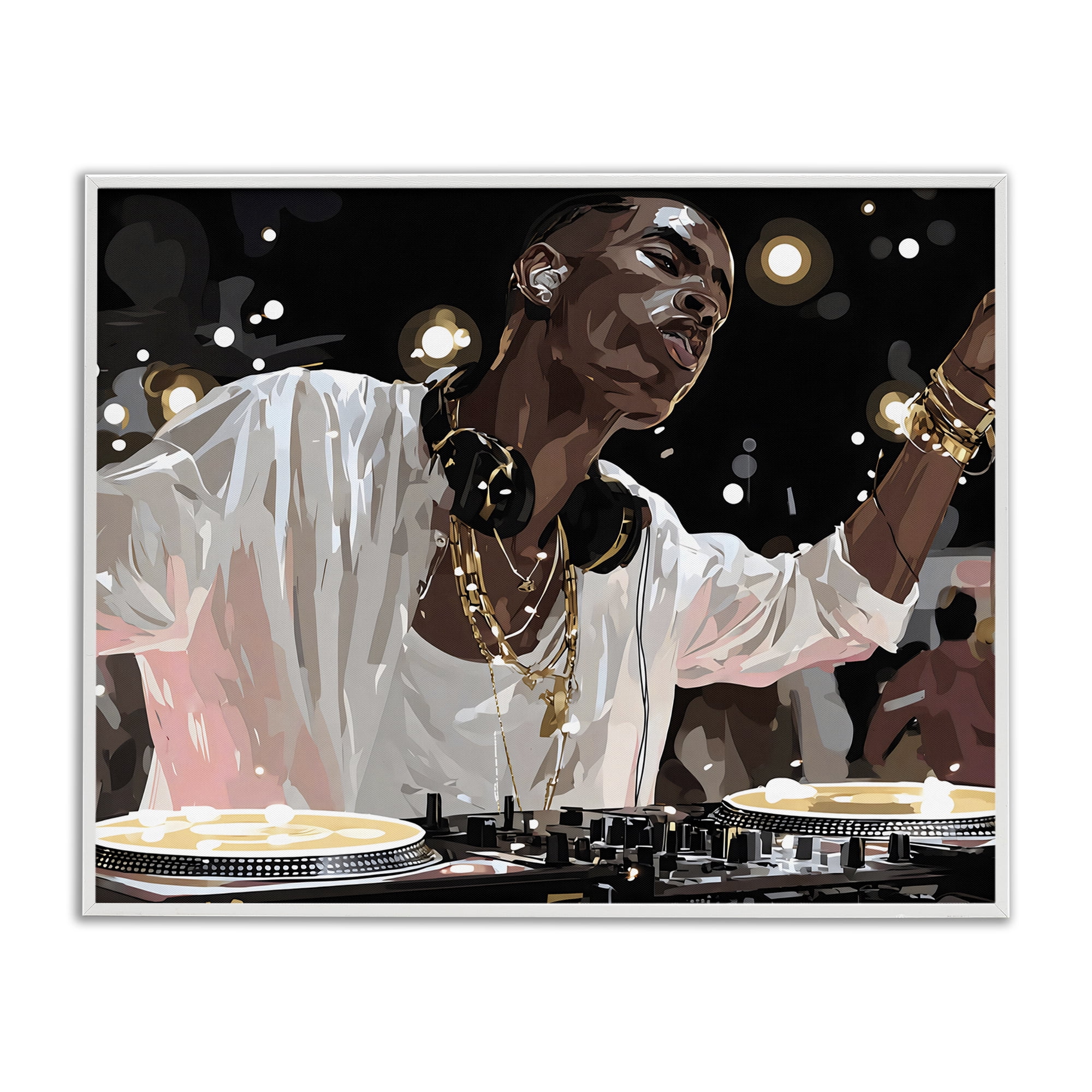 Stupell Industries Music In His Soul White Framed Giclee Art, design by Franklyn Gregory
