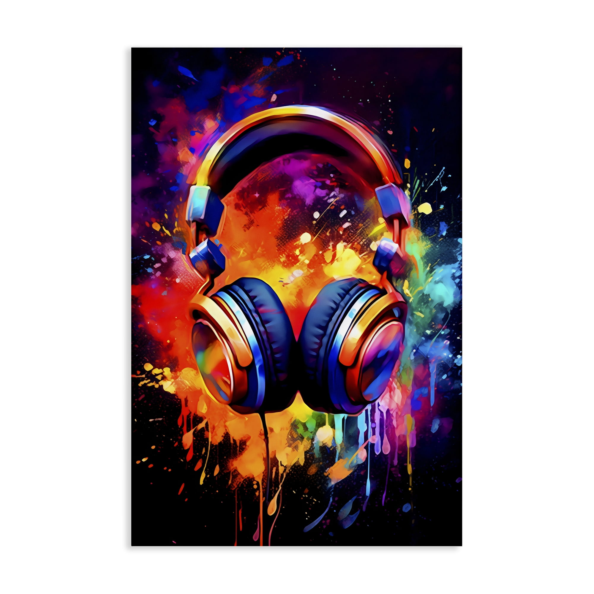 Stupell Industries Musical Color Pop Splash Canvas Wall Art, design by Creative Studio
