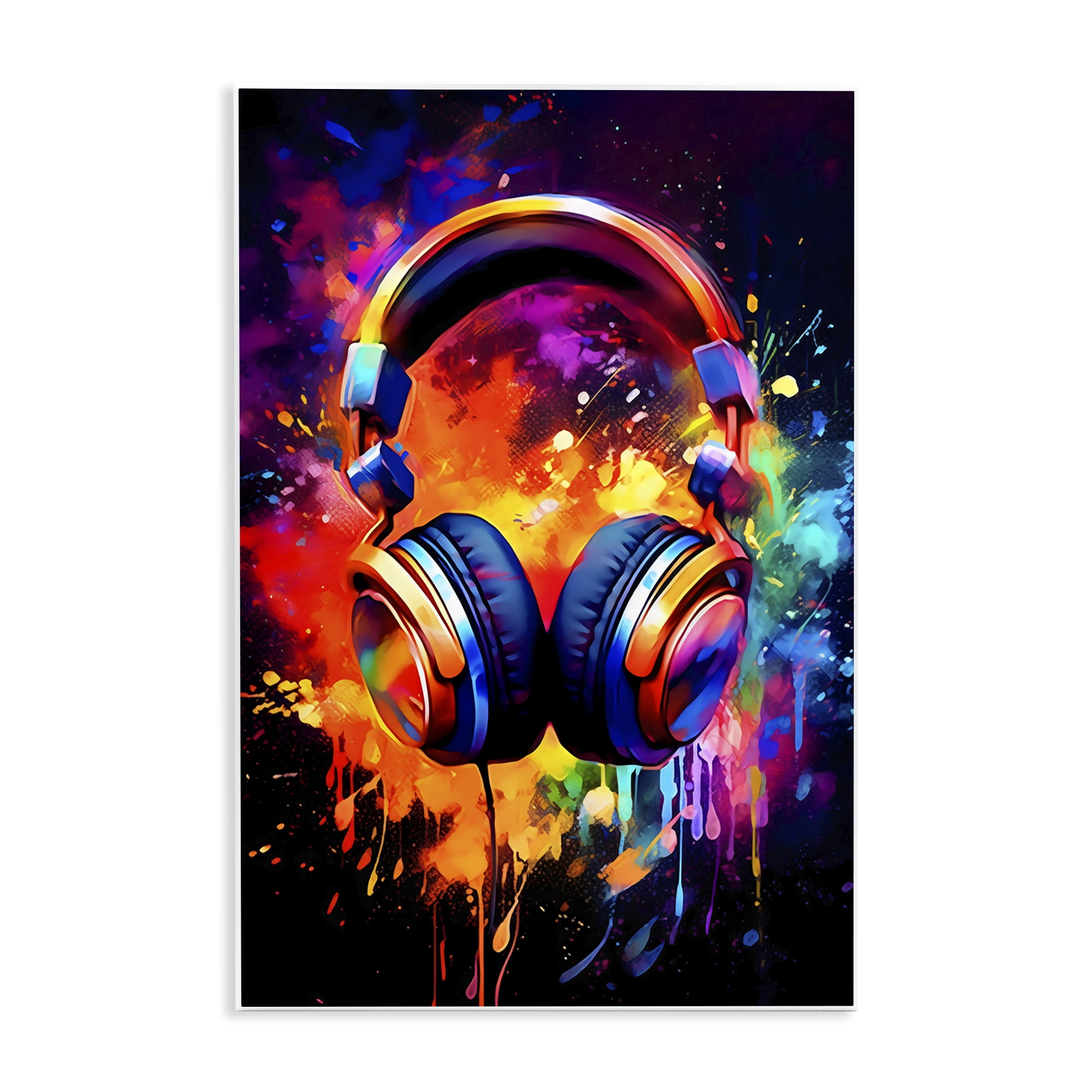 Stupell Industries Musical Color Pop Splash Wall Plaque Art, design by Creative Studio