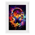 thumbnail image 1 of Stupell Industries Modern Musical Color Pop Splash White Framed Print Under Glass, 17 x 23, by Creative Studio, 1 of 8