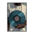 thumbnail image 1 of Stupell Industries Art Deco Musician & Blue Music Record Black Framed Giclee Art, 12 x 18, by Franklyn Gregory, 1 of 8