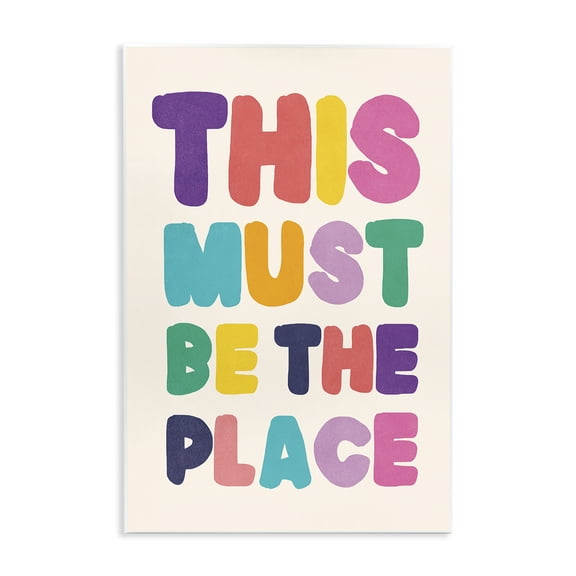 Stupell Industries Must Be The Place Phrase Text & Numbers Painting Unframed Art Print Wall Art, 10 x 15