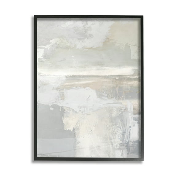Stupell Industries Muted Abstract Painting Abstract Painting Black Framed Art Print Wall Art, 11 x 14
