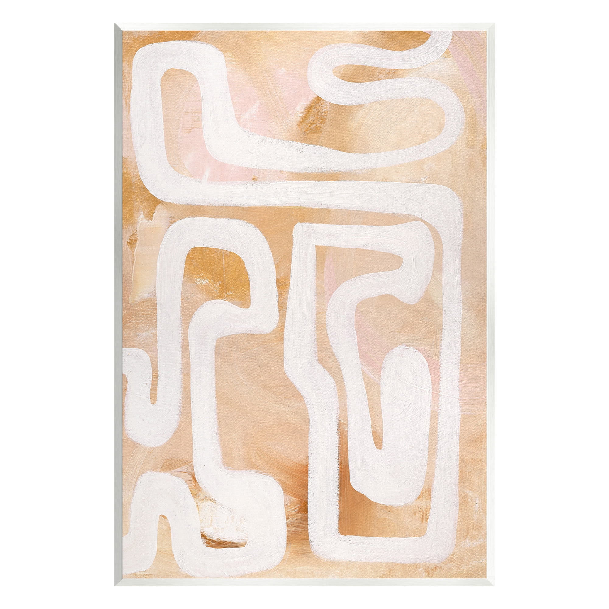 Stupell Industries Muted Abstract Squiggle Abstract Painting Unframed Art Print Wall Art, 10 x 15