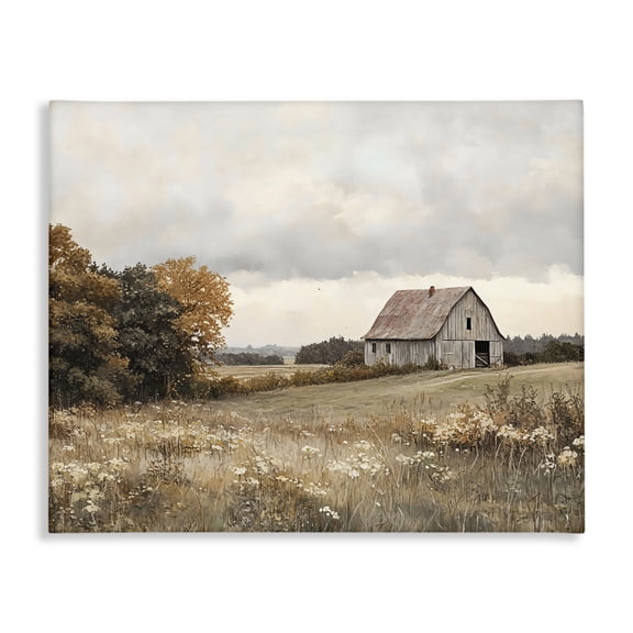 Stupell Industries Muted Autumn Barn Meadow Canvas Wall Art, design by LSR Design Studio
