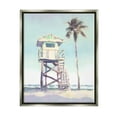 thumbnail image 1 of Stupell Industries Muted Beach Hut Landscape Painting Gray Floater Framed Canvas Art Print Wall Art, 25 x 31, 1 of 10