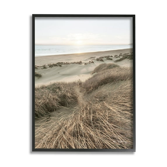 Stupell Industries Muted Beach Sunrise Tall Grass Soft Sand Dunes, 11 x 14,Design by Alan Majchrowicz