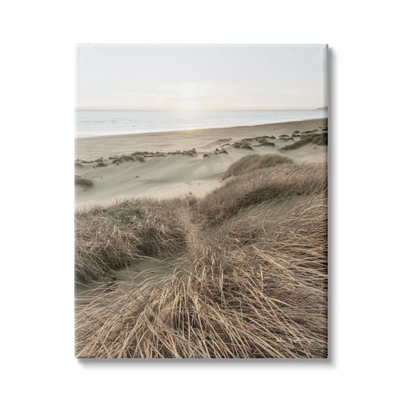 Stupell Industries Muted Beach Sunrise Tall Grass Soft Sand Dunes, 16 x 20,Design by Alan Majchrowicz