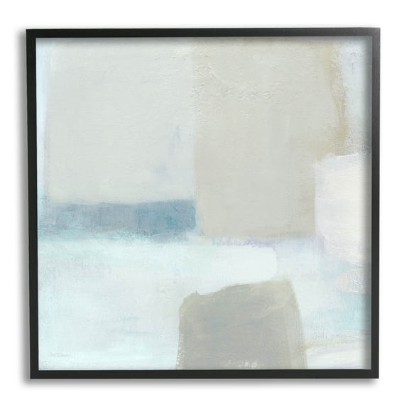 Stupell Industries Muted Blocked Abstract Shapes Painting Black Framed Art Print Wall Art, Design by Carol Robinson