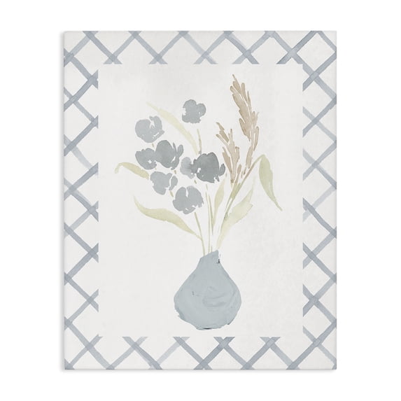 Stupell Industries Farmhouse Muted Blue Anna Bouquet Canvas Art, 30 x 40, by Lucille Price
