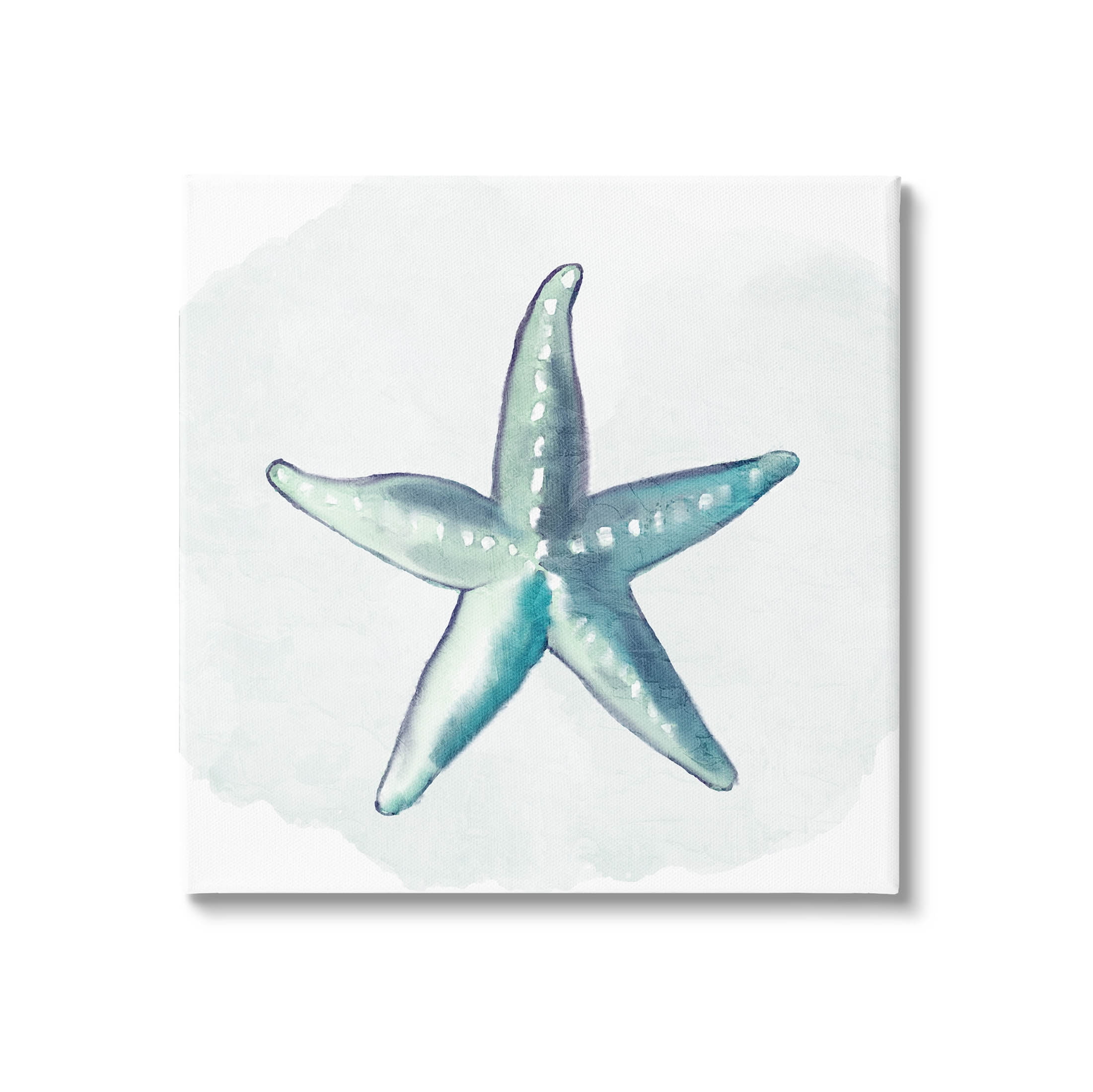 Stupell Industries Muted Blue Aquatic Starfish Graphic Art Gallery Wrapped Canvas Print Wall Art, Design by Kim Allen