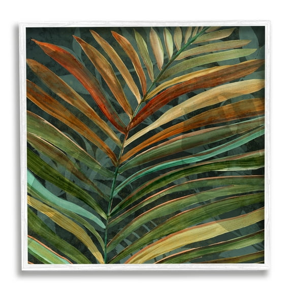 Stupell Industries Muted Botanical Leaf Botanical & Floral Painting White Framed Art Print Wall Art, 17 x 17