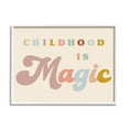 thumbnail image 1 of Stupell Industries Muted Childhood is Magic Inspirational Painting White Framed Art Print Wall Art, 14 x 11, 1 of 9
