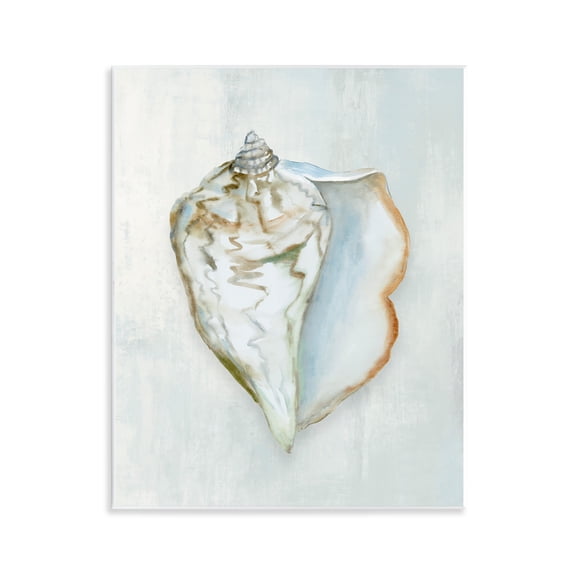 Stupell Industries Muted Conch Shell Serenity Wall Plaque Art design by Hannah Dawson, 14 x 11