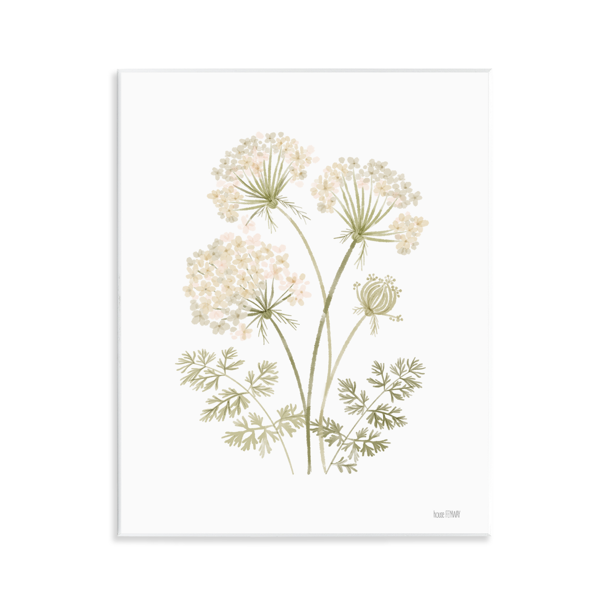 Stupell Industries Muted Cottage Dandelions Plants & Flowers Painting Unframed Art Print Wall Art, 11 x 14