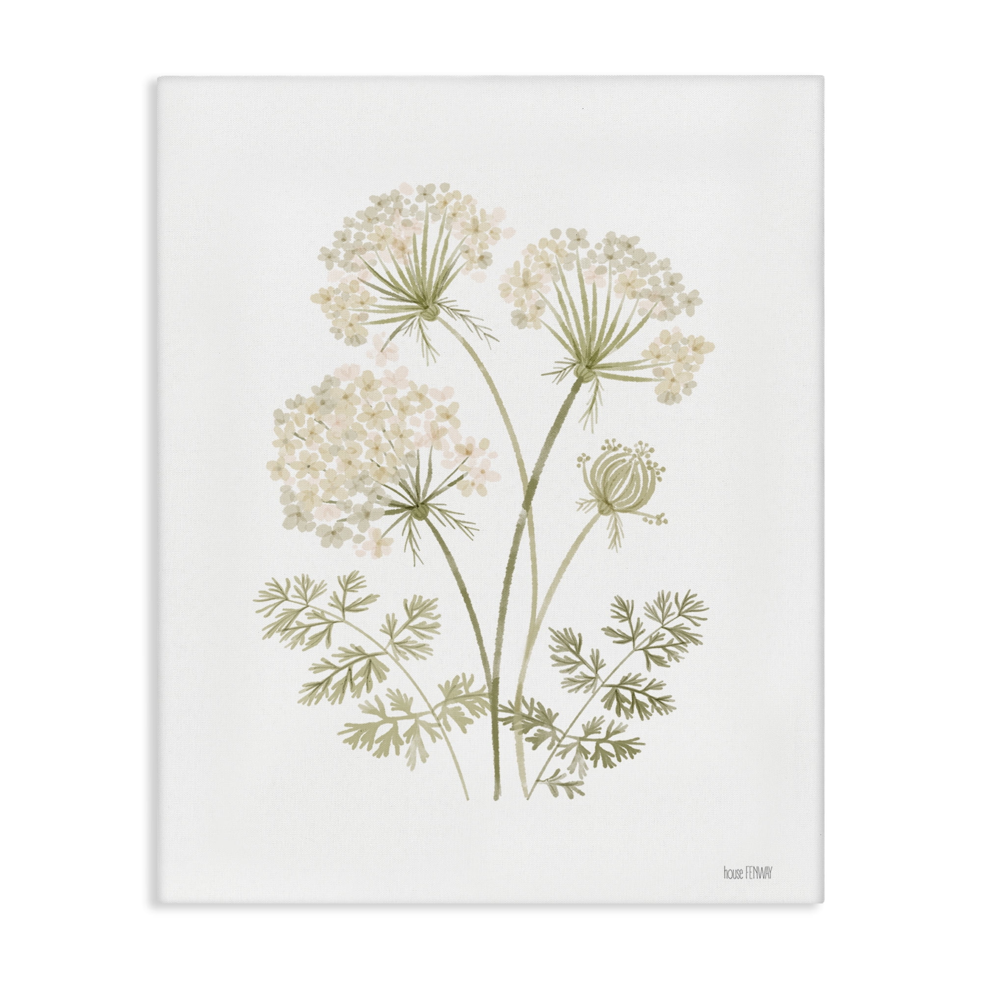 Stupell Industries Muted Cottage Dandelions Plants & Flowers Painting Wrapped Canvas Art Print Wall Art, 30 x 40
