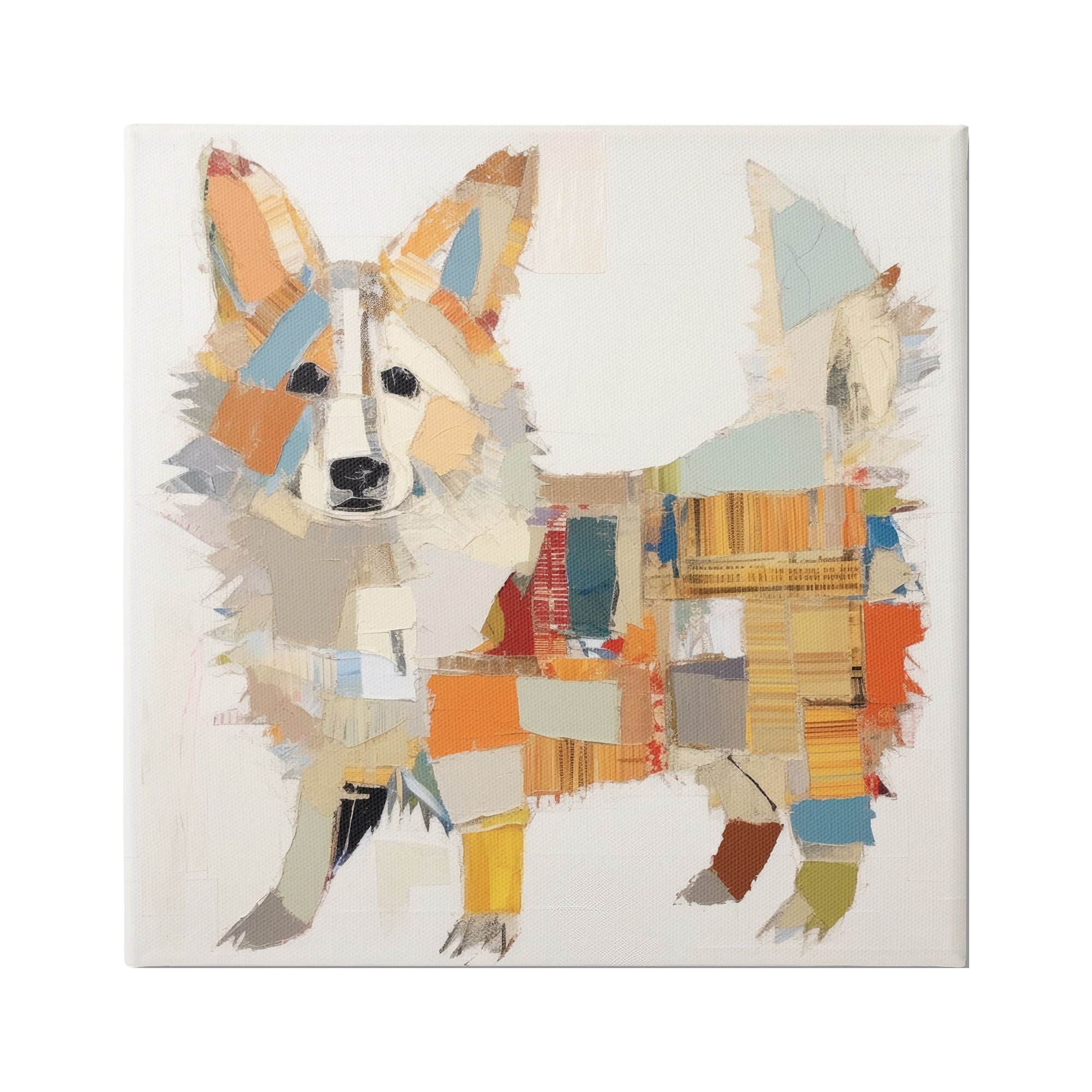 Stupell Industries Muted Dog Collage Animals & Insects Painting Gallery Wrapped Canvas Art Print Wall Art, 36 x 36
