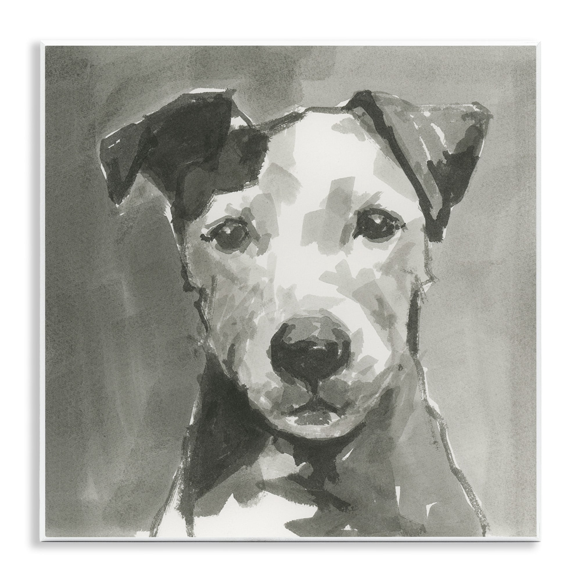 Stupell Industries Muted Dog Portrait Cute Quiet Expression ,12 x 12, Design by Cartissi