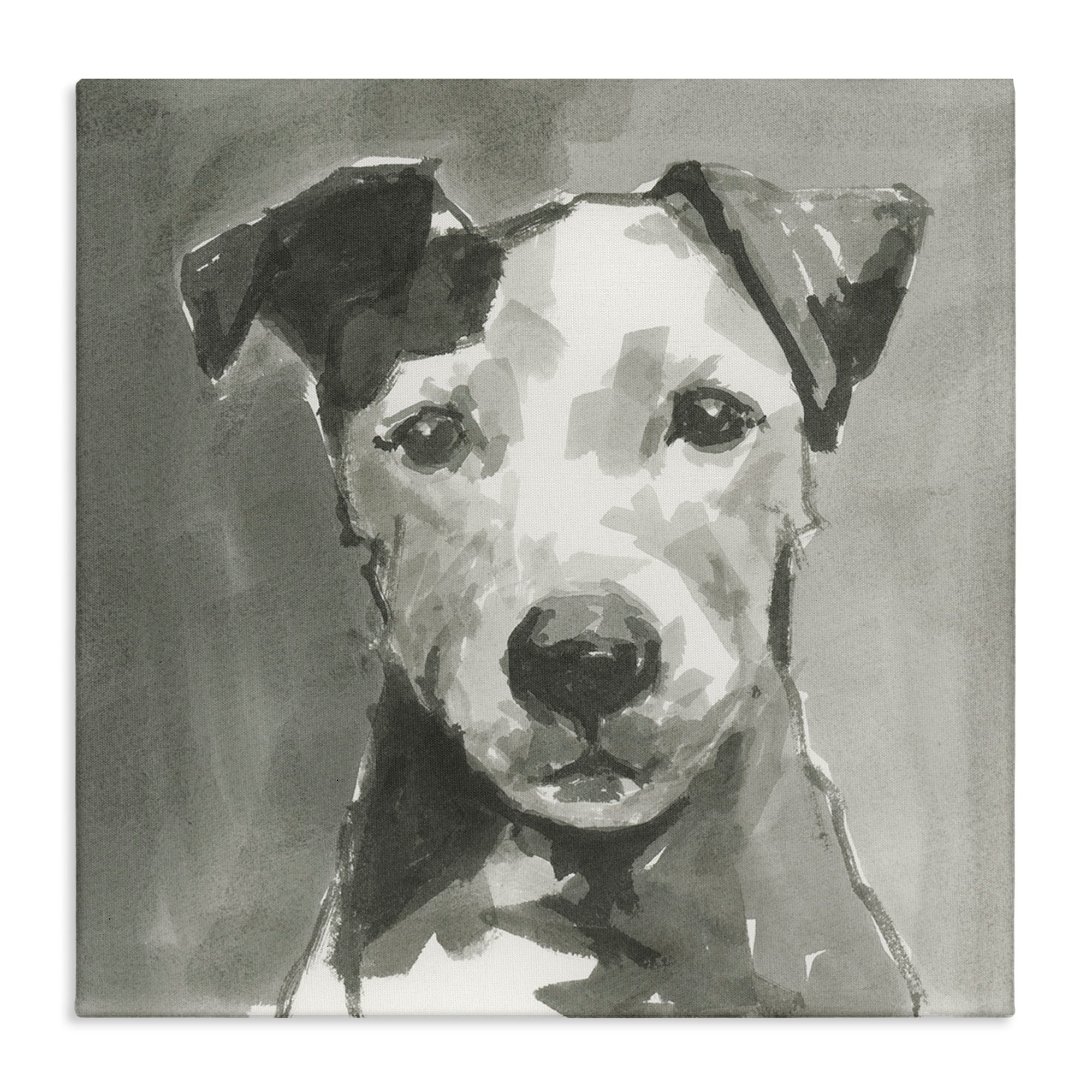 Stupell Industries Muted Dog Portrait Cute Quiet Expression ,17 x 17, Design by Cartissi