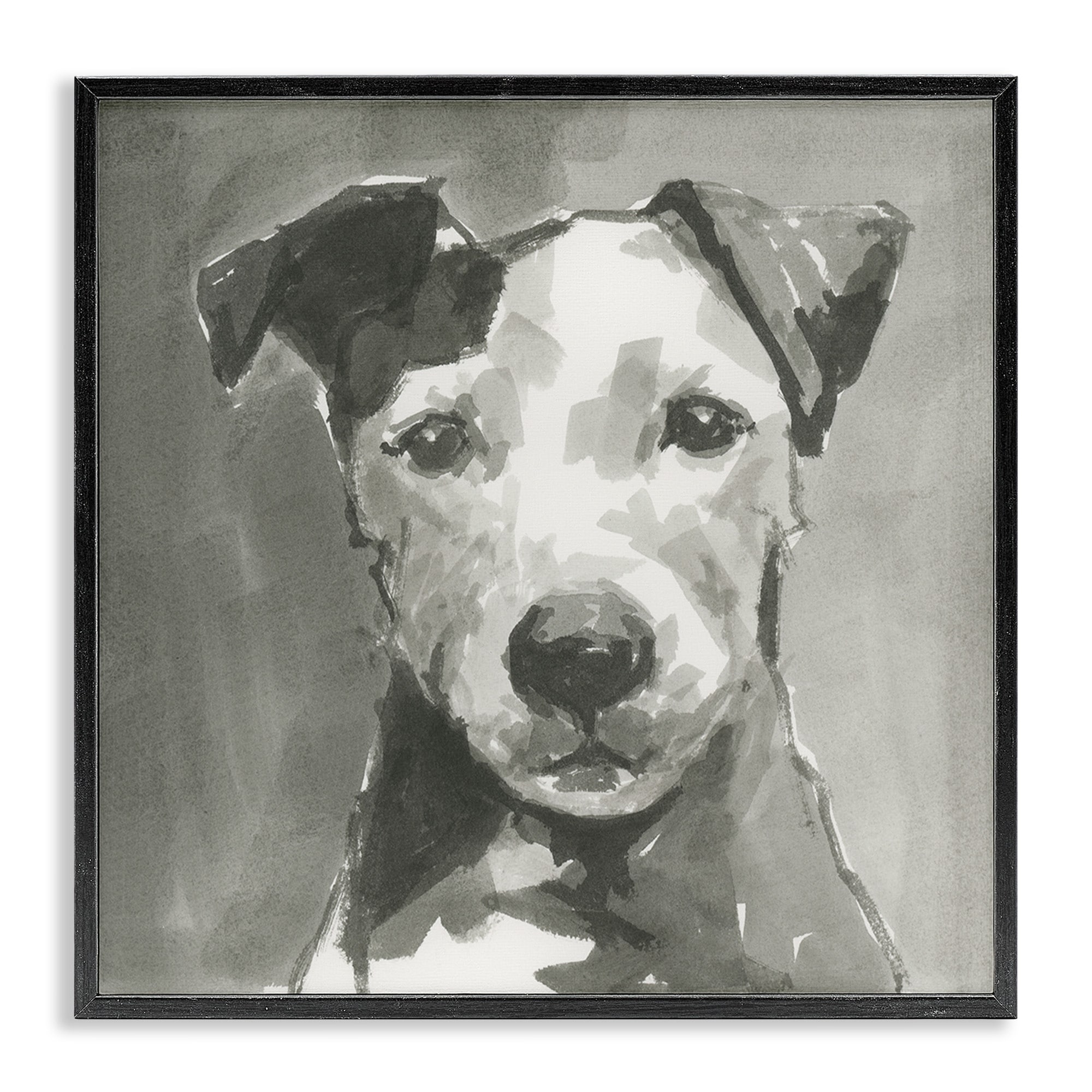 Stupell Industries Muted Dog Portrait Cute Quiet Expression ,17 x 30, Design by Cartissi