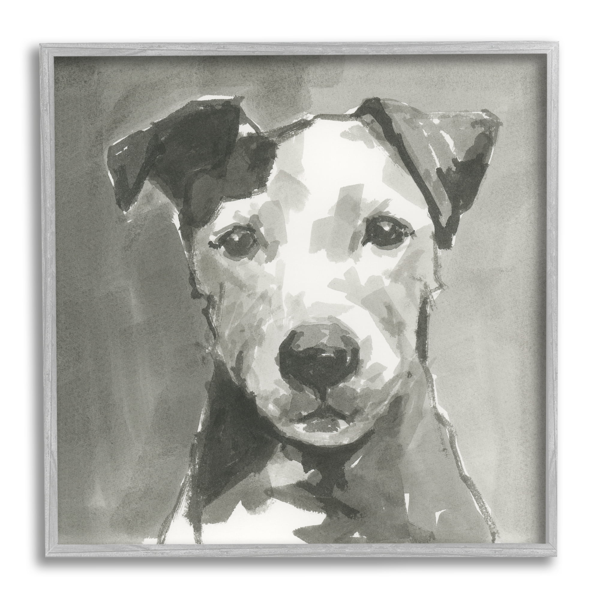 Stupell Industries Muted Dog Portrait Cute Quiet Expression ,24 x 24, Design by Cartissi