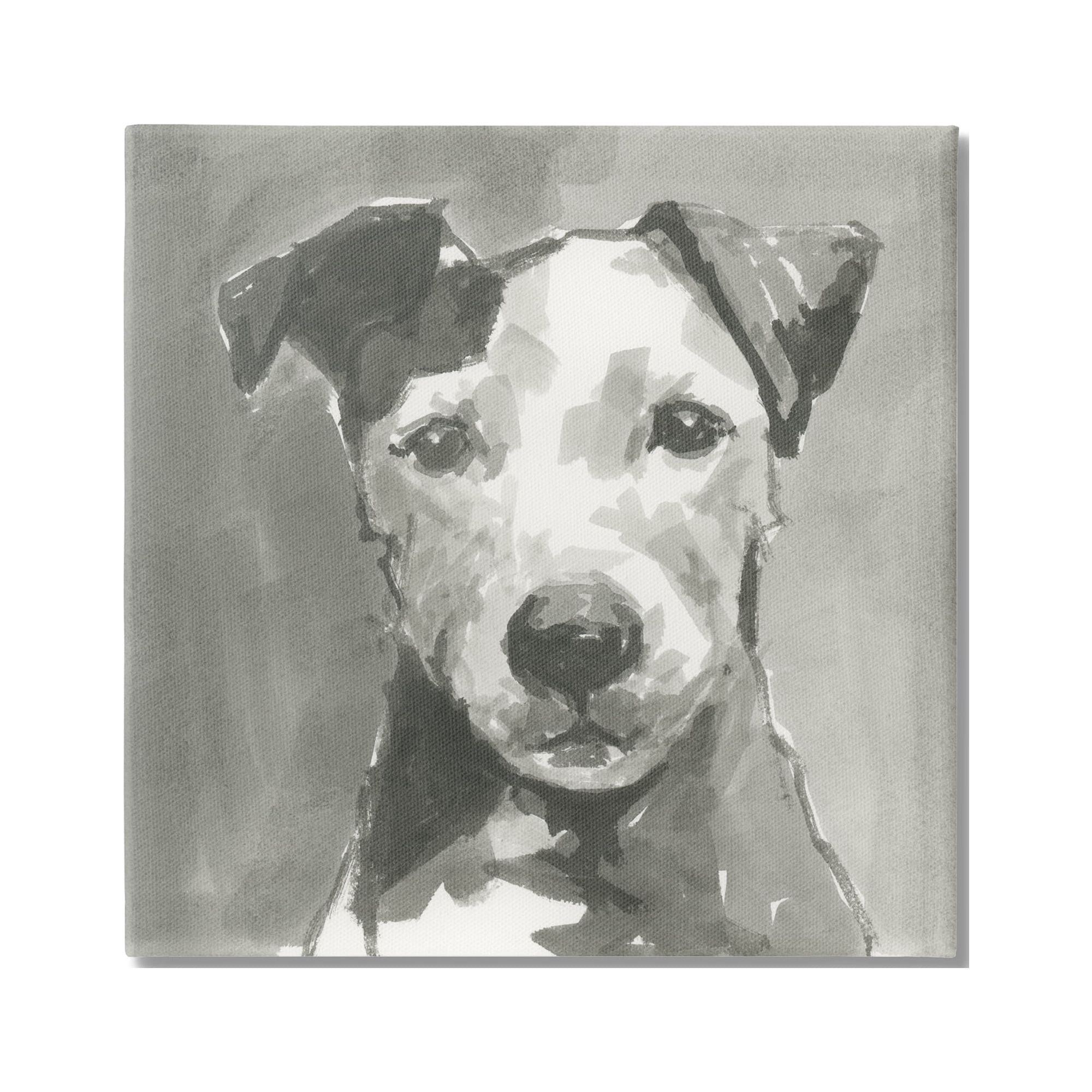 Stupell Industries Muted Dog Portrait Cute Quiet Expression ,36 x 36, Design by Cartissi