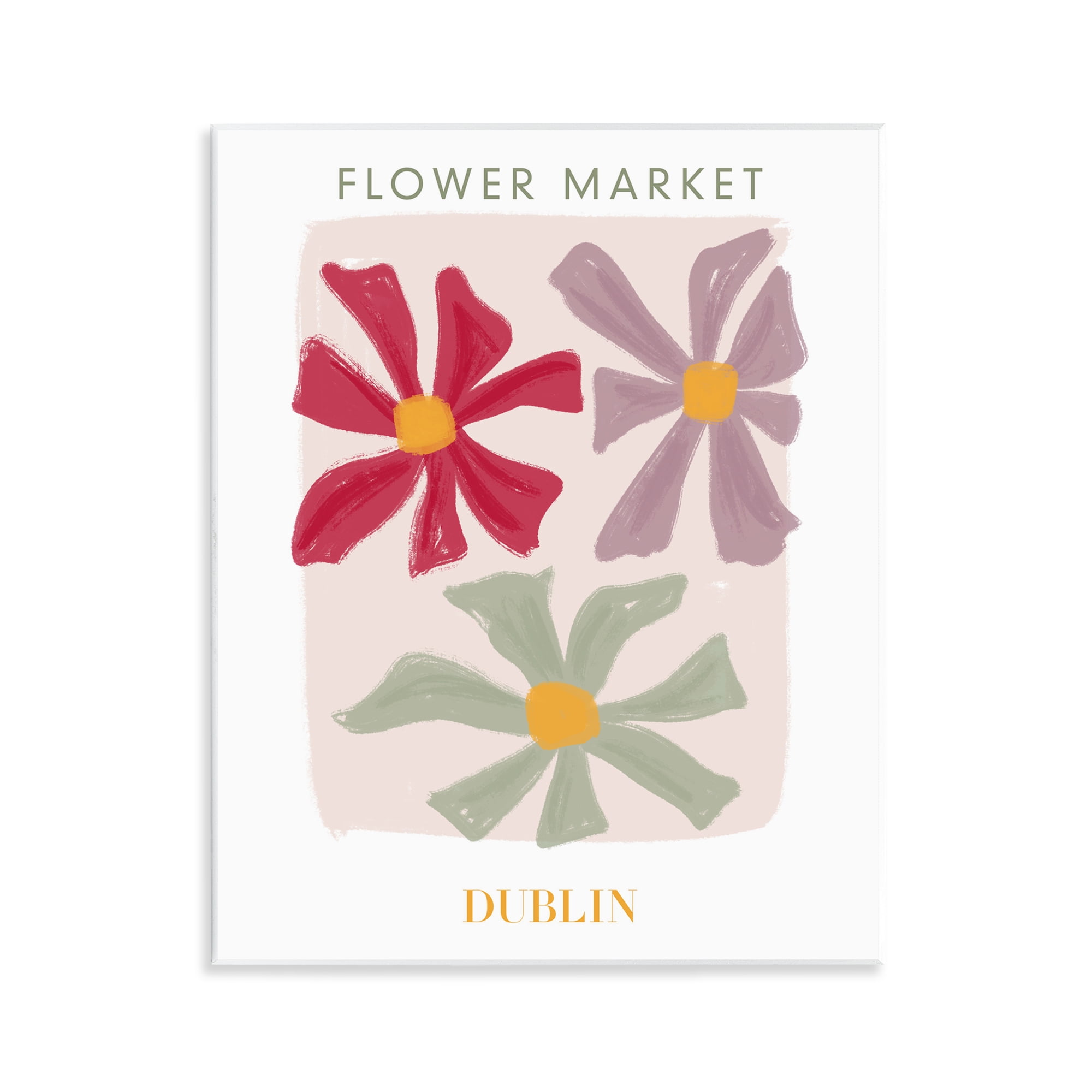 Stupell Industries Muted Dublin Flower Market Wall Plaque Art, design by Lucille Price