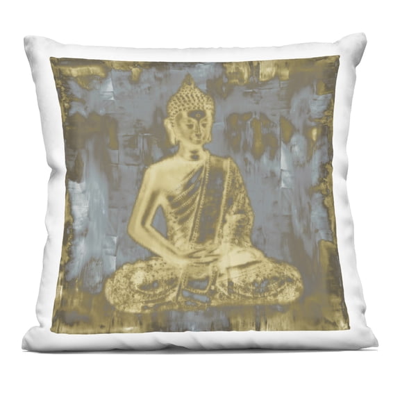 Stupell Industries Muted Earthy Buddha Abstract Design by Tom Bray Throw Pillow