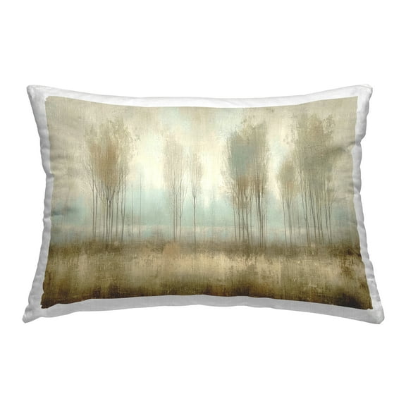 Stupell Industries Muted Forest View 14" x 20" Landscape & Nature Print Polyester Throw Pillow, Zip Closure 1 Count