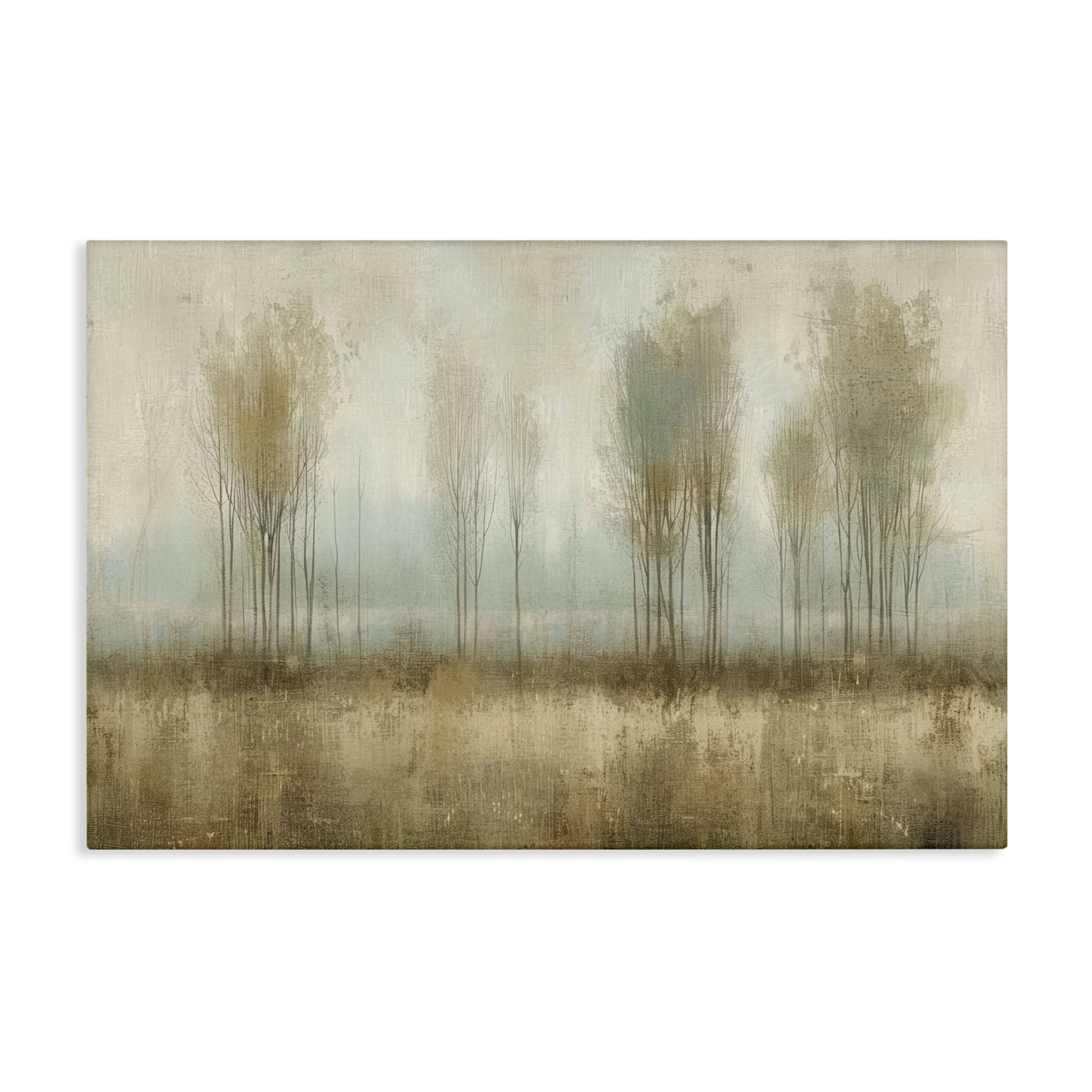 Stupell Industries Muted Forest View Landscape & Nature Painting Wrapped Canvas Art Print Wall Art, 36 x 24