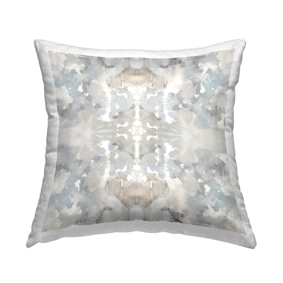 Stupell Industries Muted Grey Symmetry Pattern Printed Throw Pillow Design by Ellie Roberts