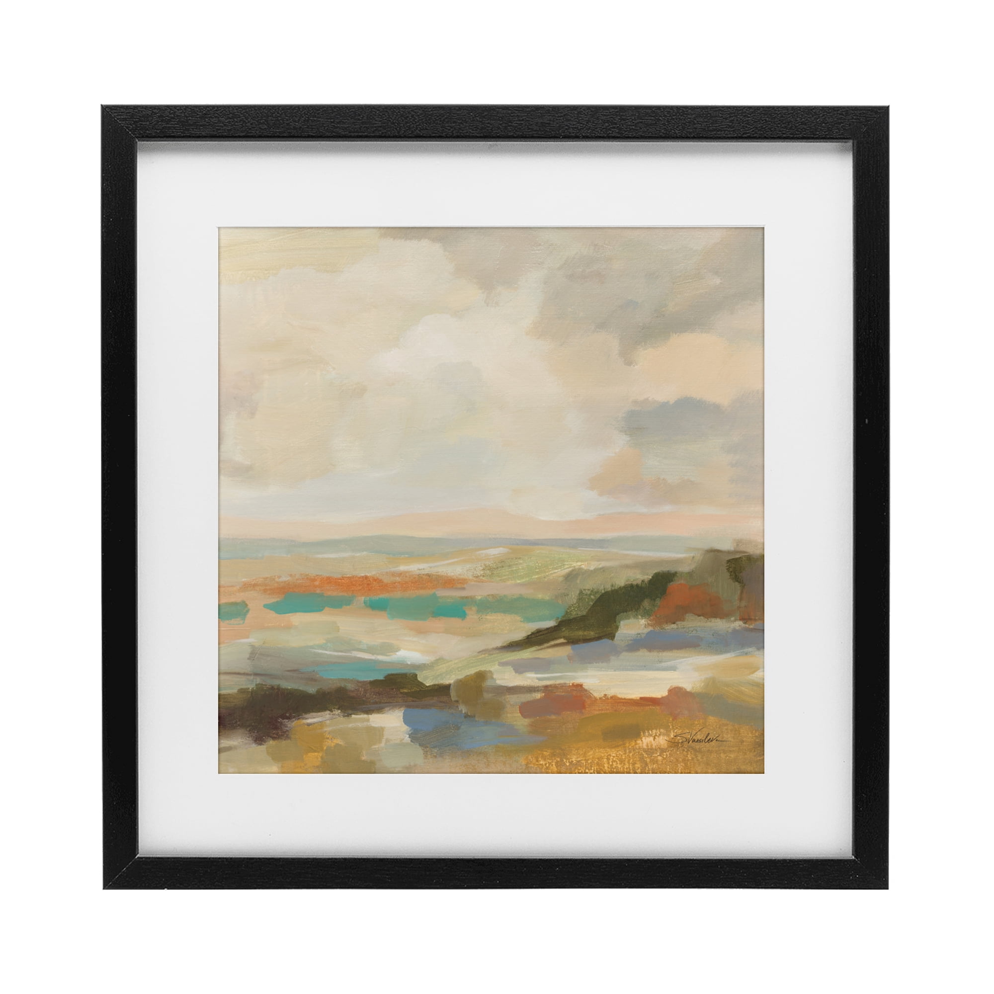 Stupell Industries Muted Harmony Palette Black Framed Print Under Glass, design by Silvia Vassileva